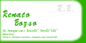 renato bozso business card
